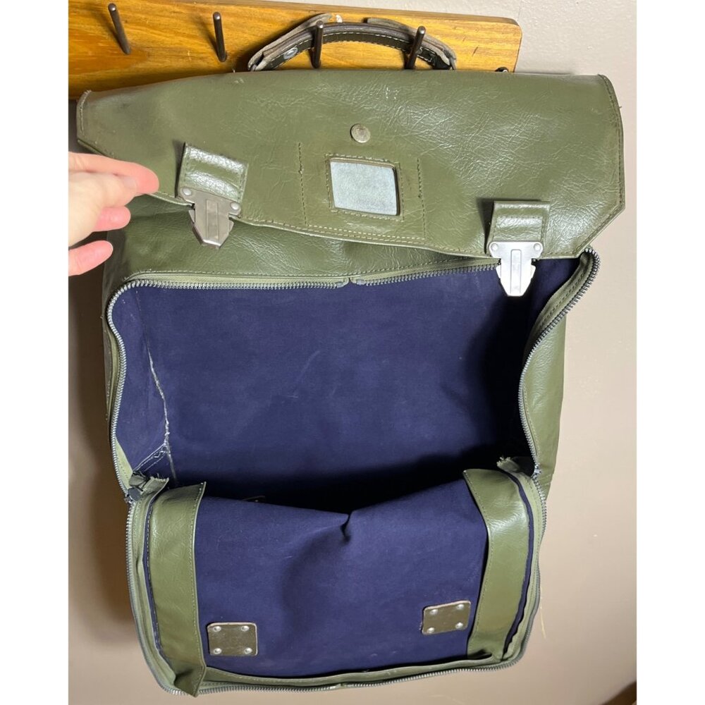 Vtg Swiss Army Military Satchel Bag 3 Ways Foldable 1970s Militaria Equipment - Picture 6 of 15